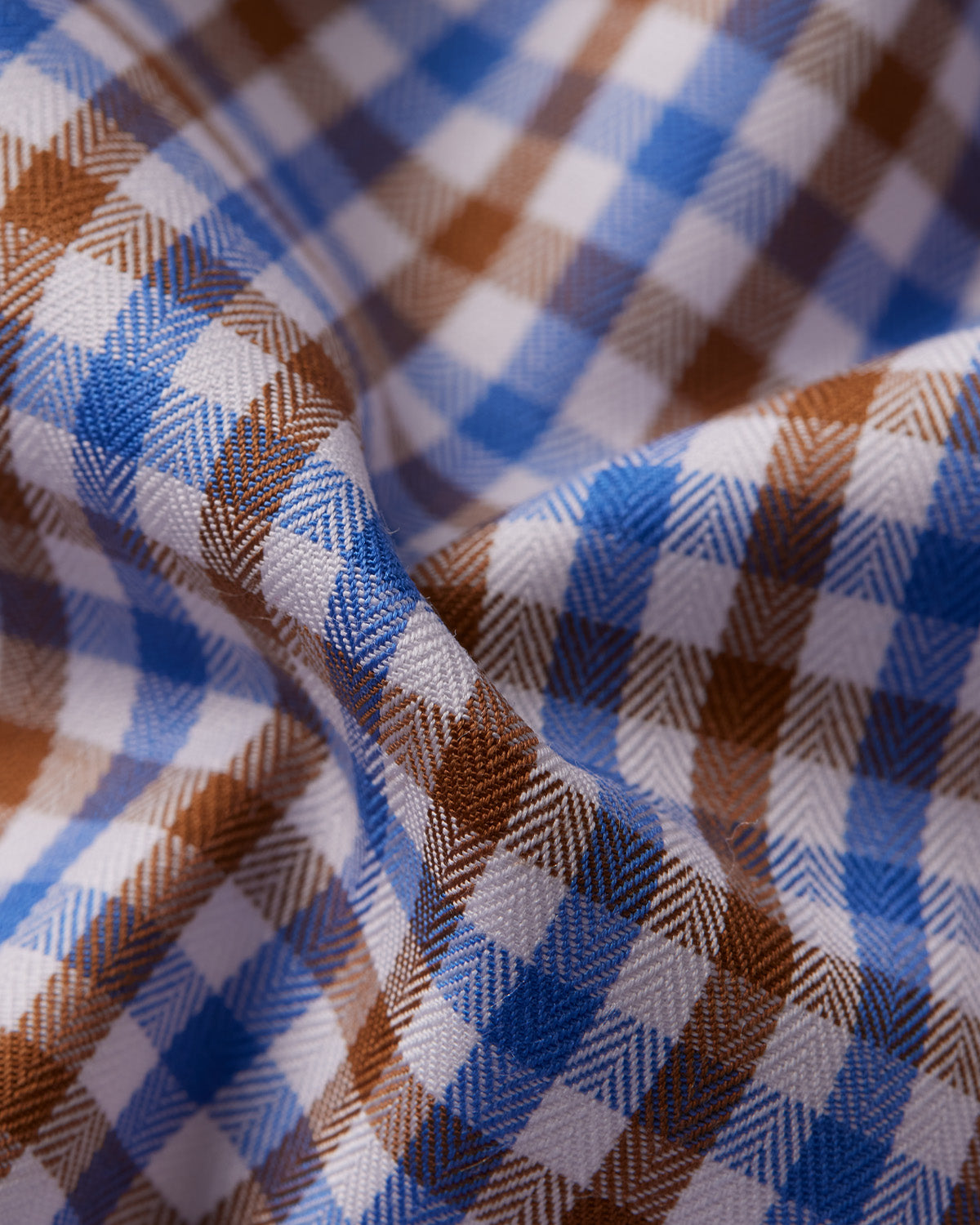 Montrose Herringbone Checked Shirt - Blue & Brown