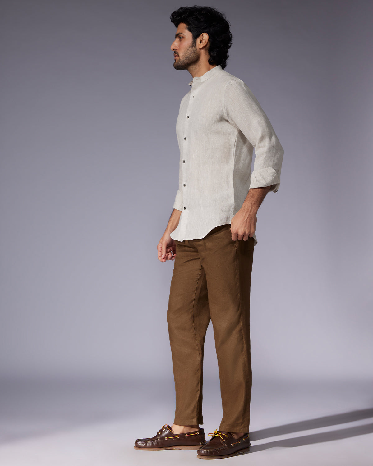 100% Linen Shirt - Ecru