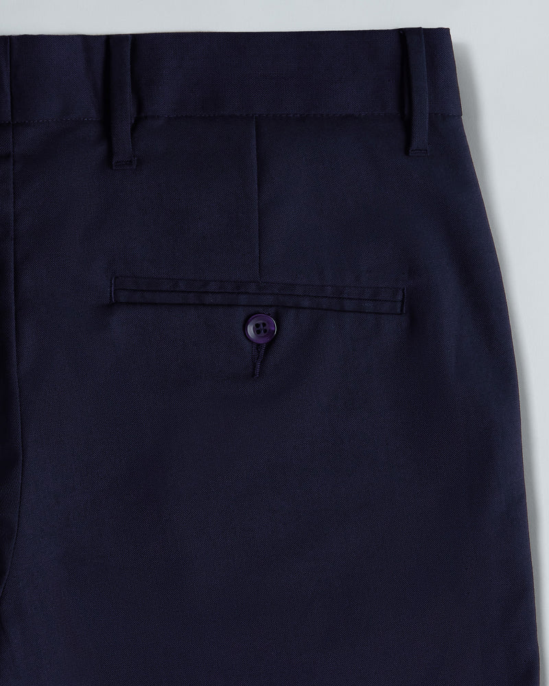 Cresta Blended Wool Dress Pants - Navy