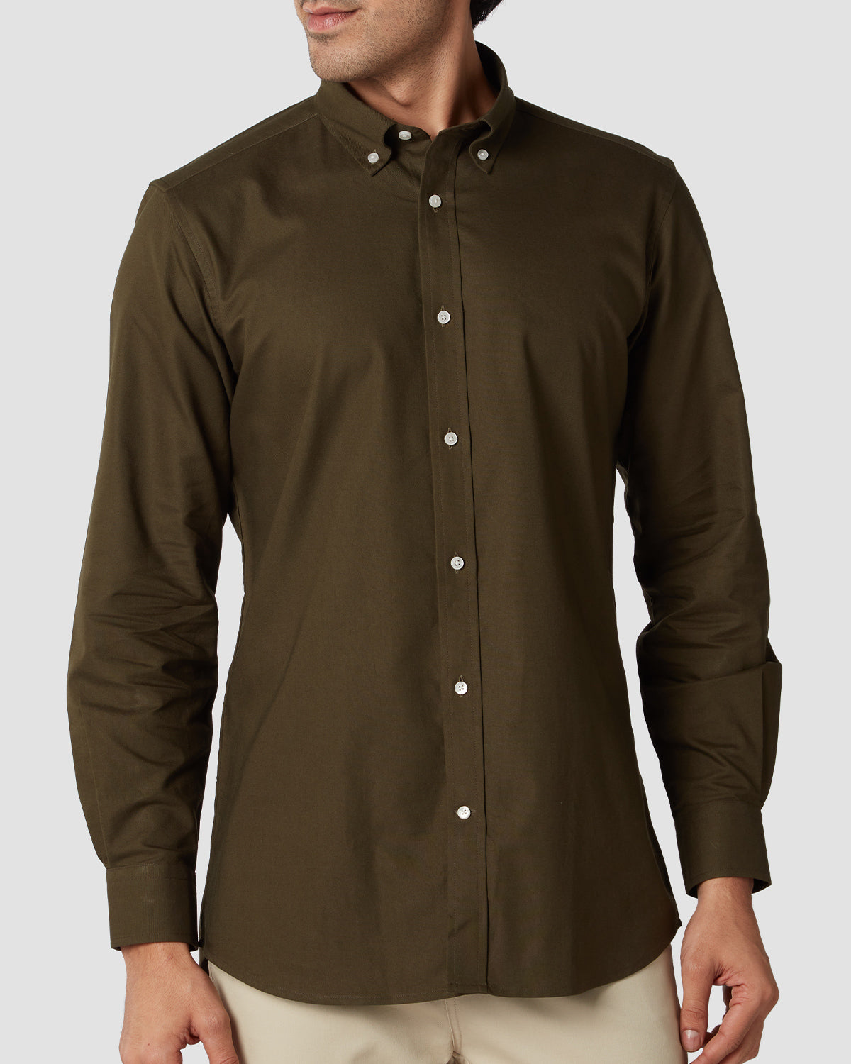 Washed Oxford Shirt - Olive