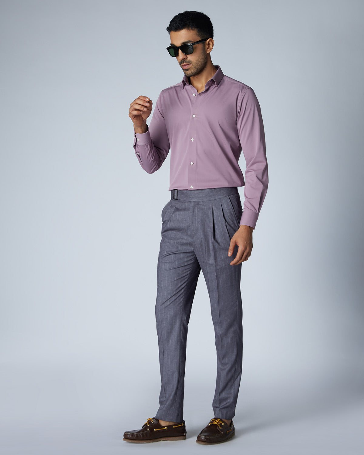 Wrinkle-Free Bamboo-Blend Shirt - Mauve