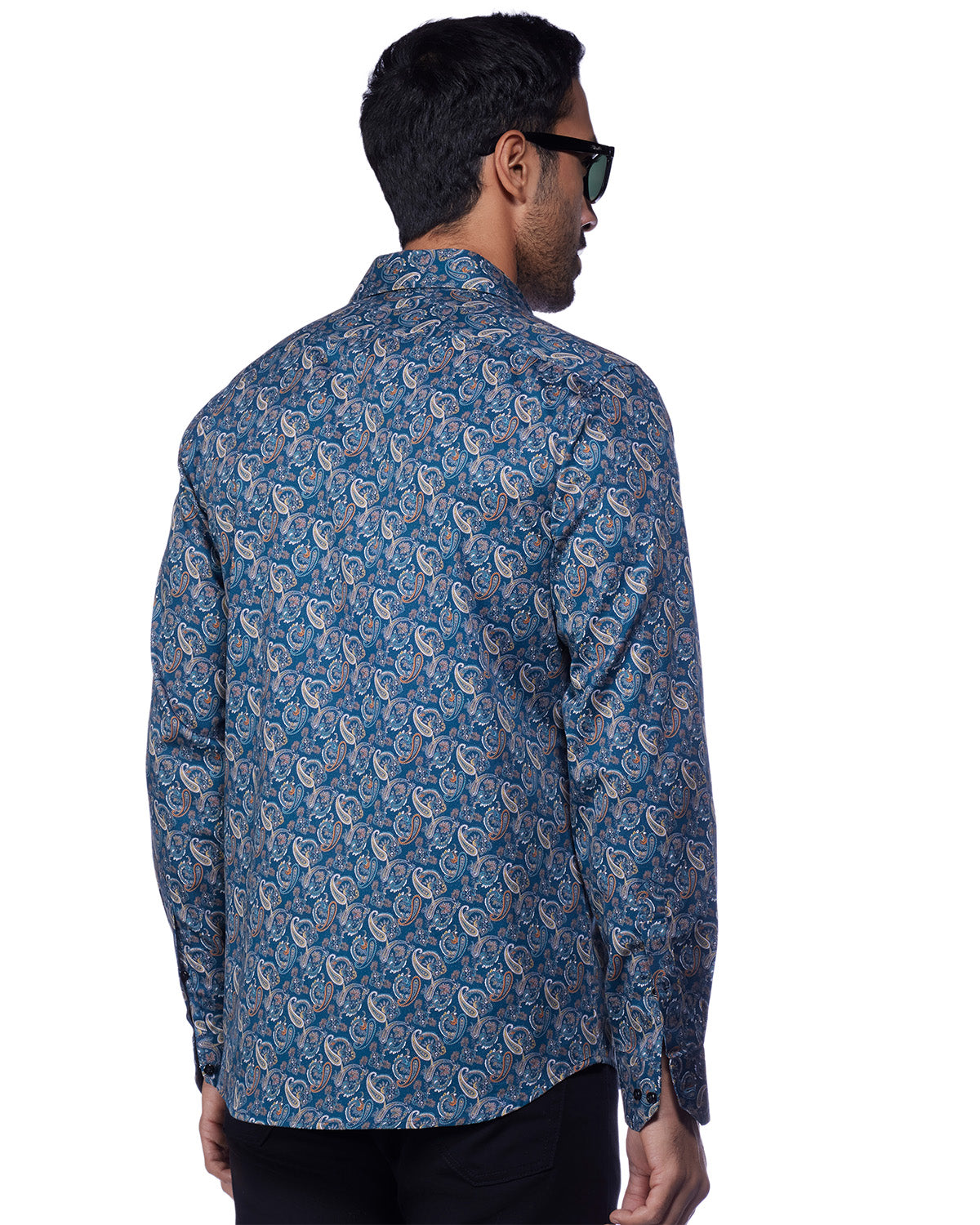 Paisley Printed Shirt - Navy