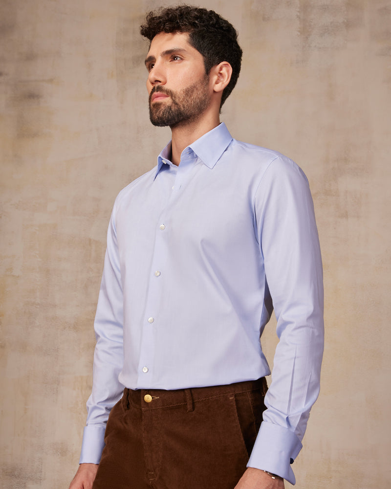 Cotton Oxford Shirt - Blue