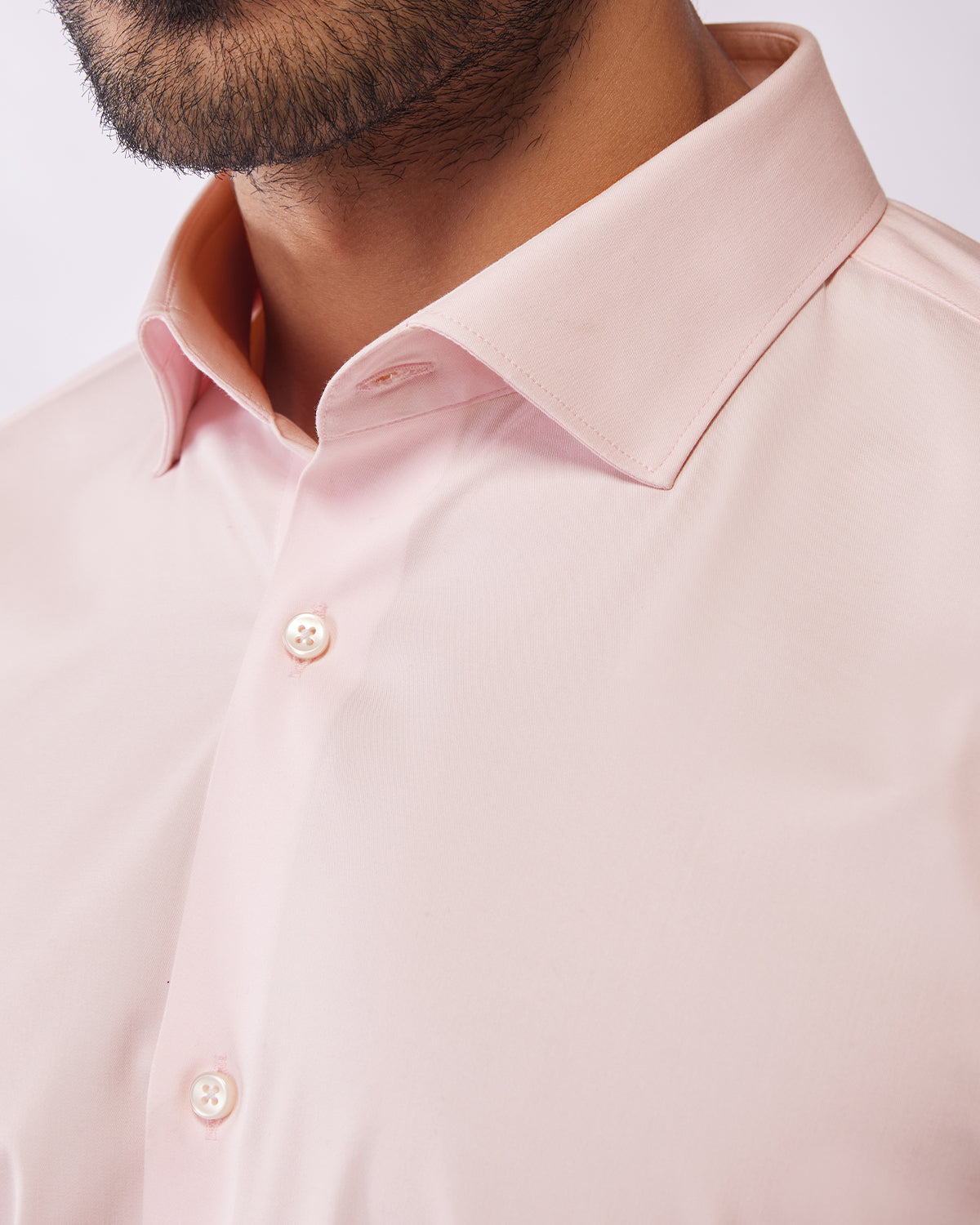 Wrinkle-Free Bamboo-Blend Shirt - Pink