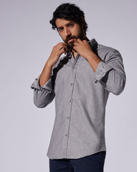 Japanese Brushed Twill Shirt - Grey