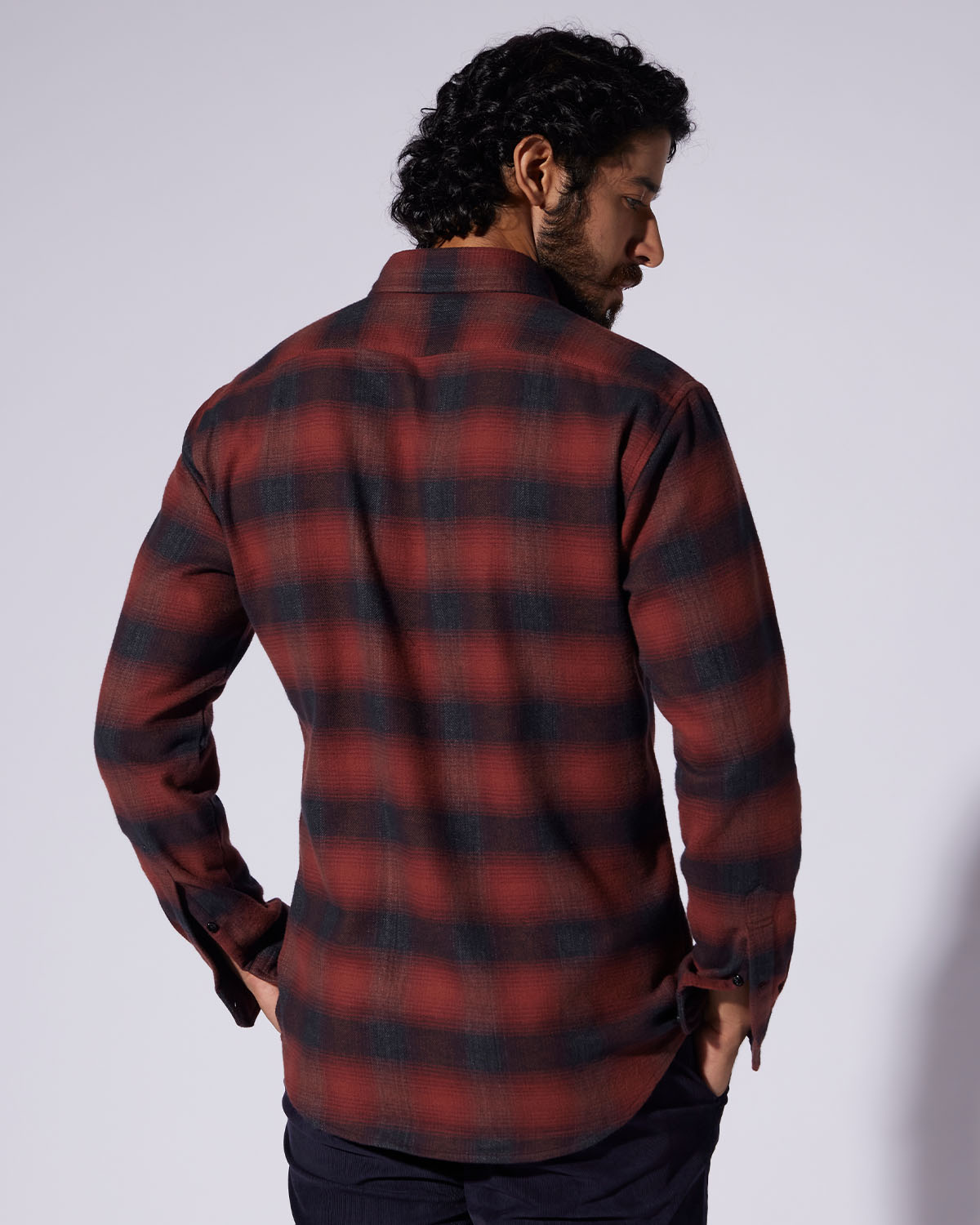 Japanese Flannel Checked Shirt - Red & Black