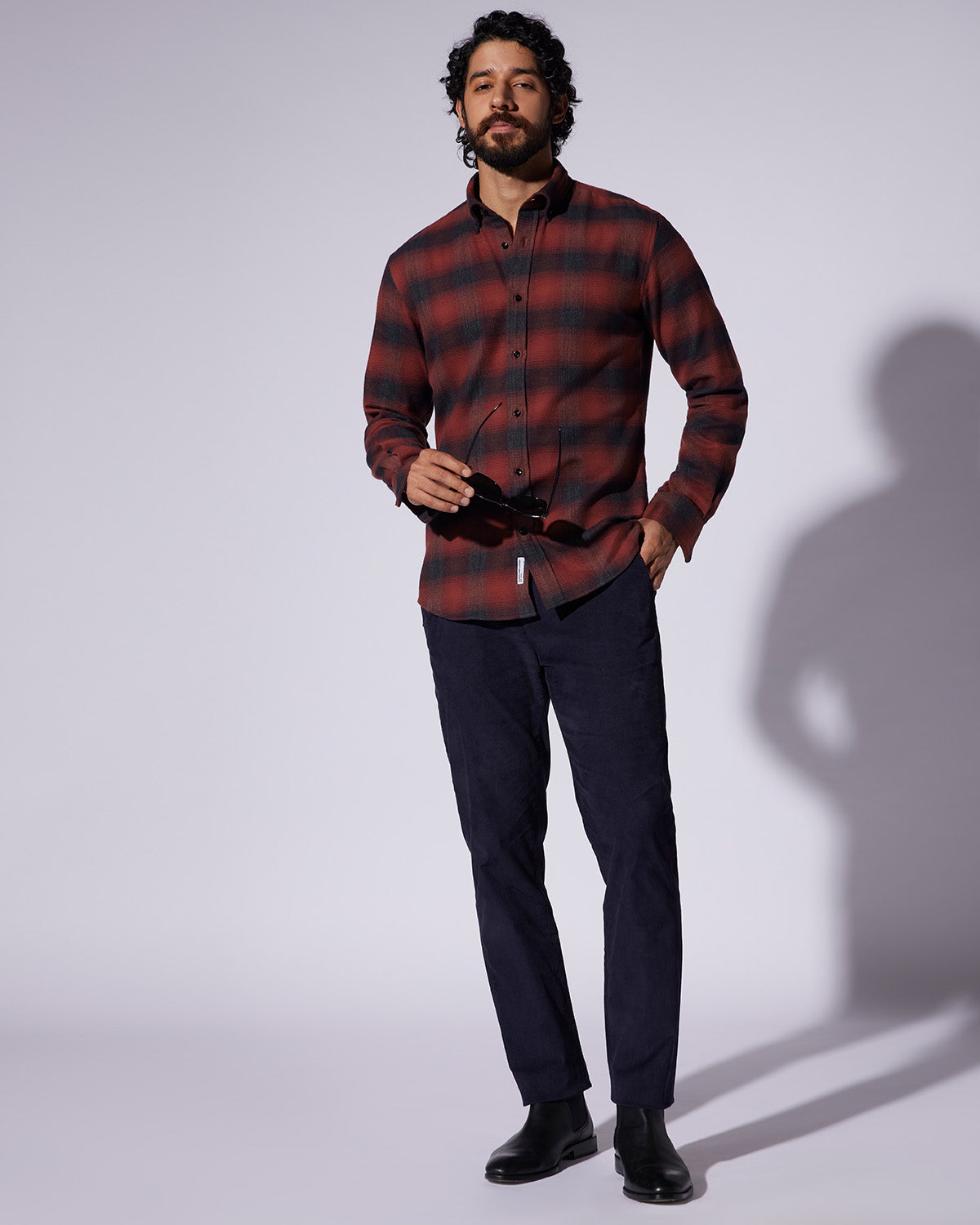 Japanese Flannel Checked Shirt - Red & Black