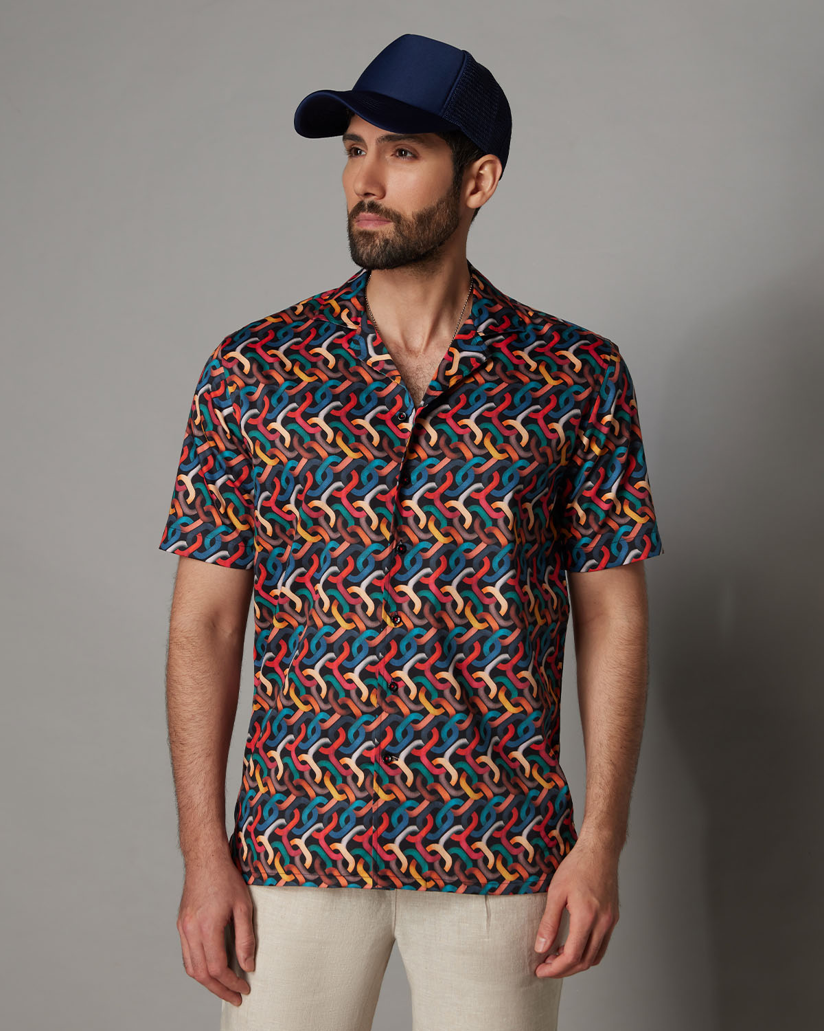 Chain Link Printed Shirt - Multicoloured