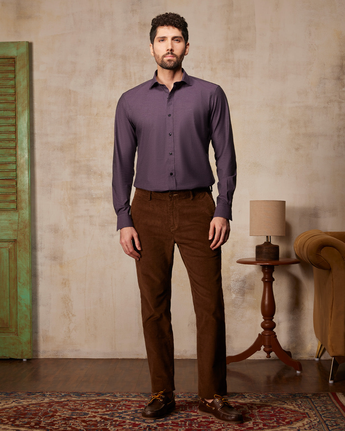 Lightweight Poplin Shirt - Purple