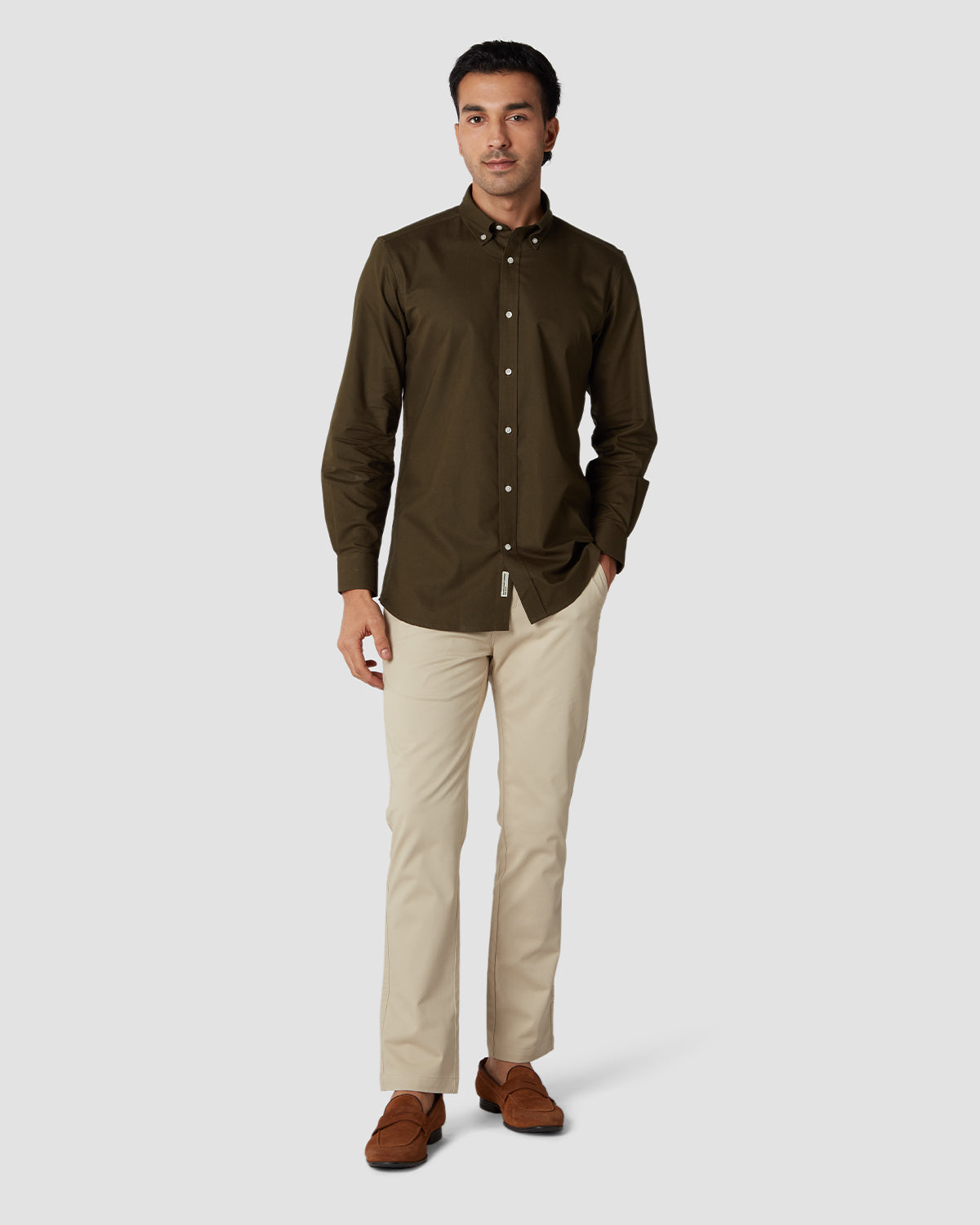 Washed Oxford Shirt - Olive