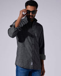 Japanese Brushed Twill Shirt - Black