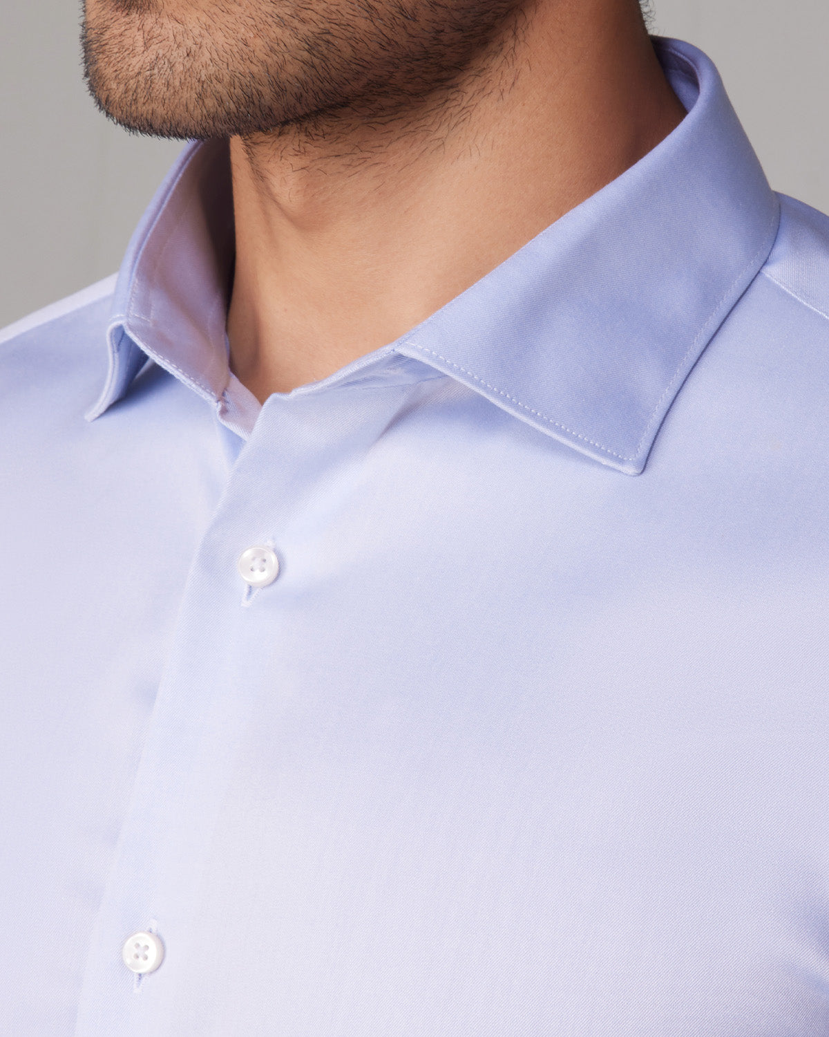 Luthai Wrinkle-Free Twill Shirt - Light Blue