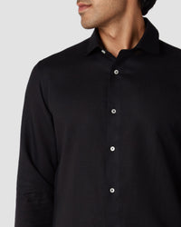 Soft Washed Linen Shirt - Black