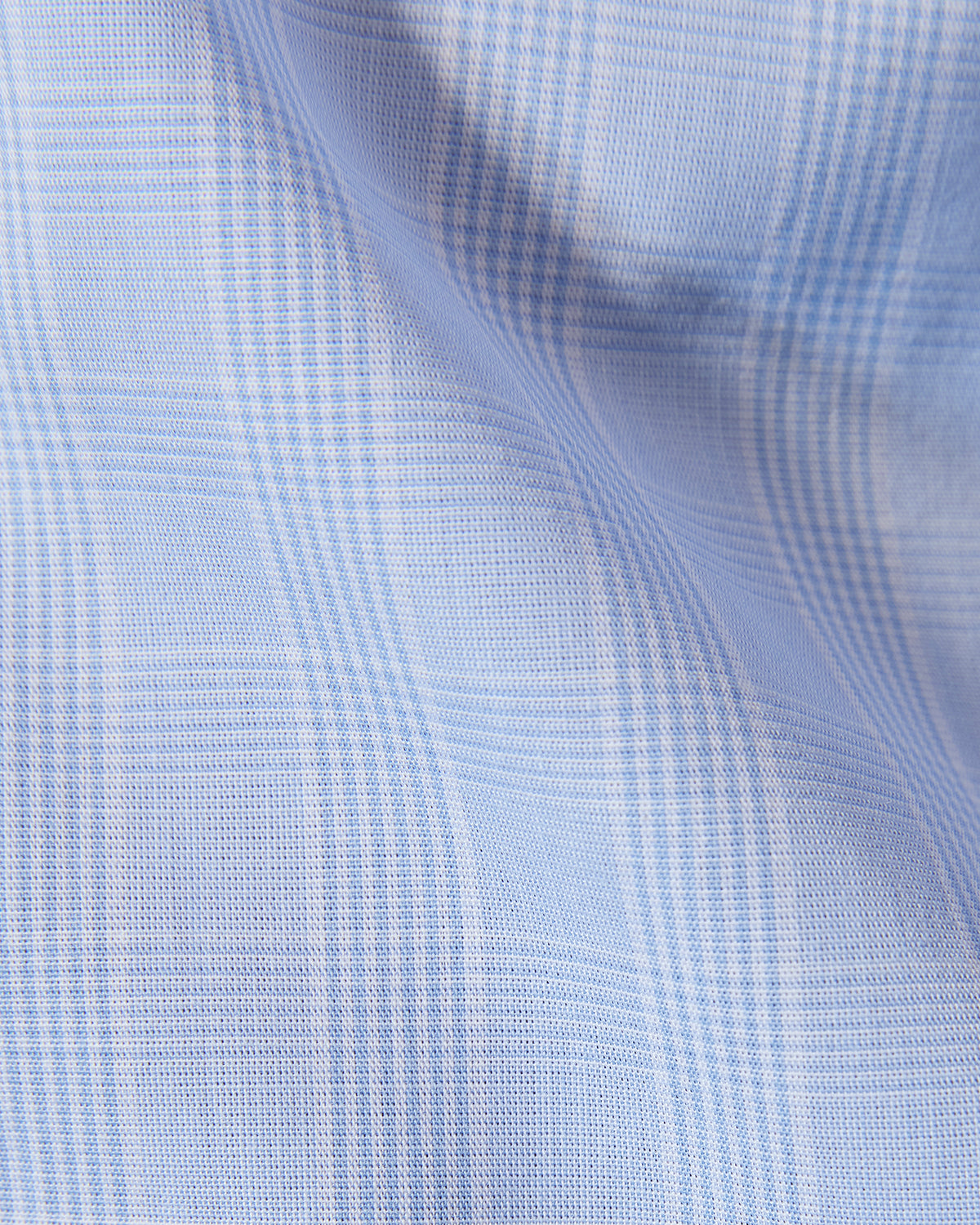 Dobby Checked Shirt - Light Blue