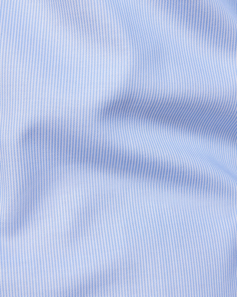 Light Blue Pinstriped Shirt