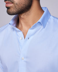 Light Blue Pinstriped Shirt