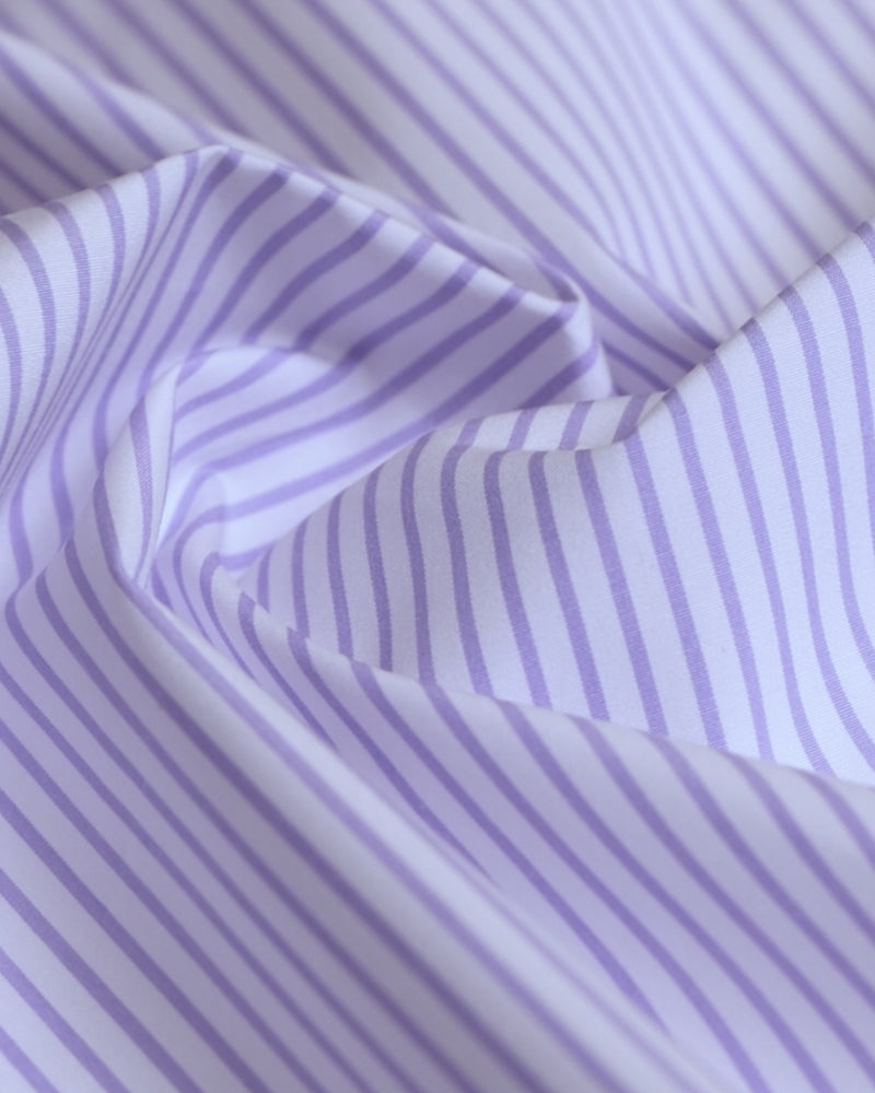 Icarus Poplin Striped Shirt - Purple