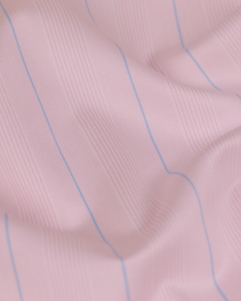 Oberon Twill Striped Shirt - Pink & Blue