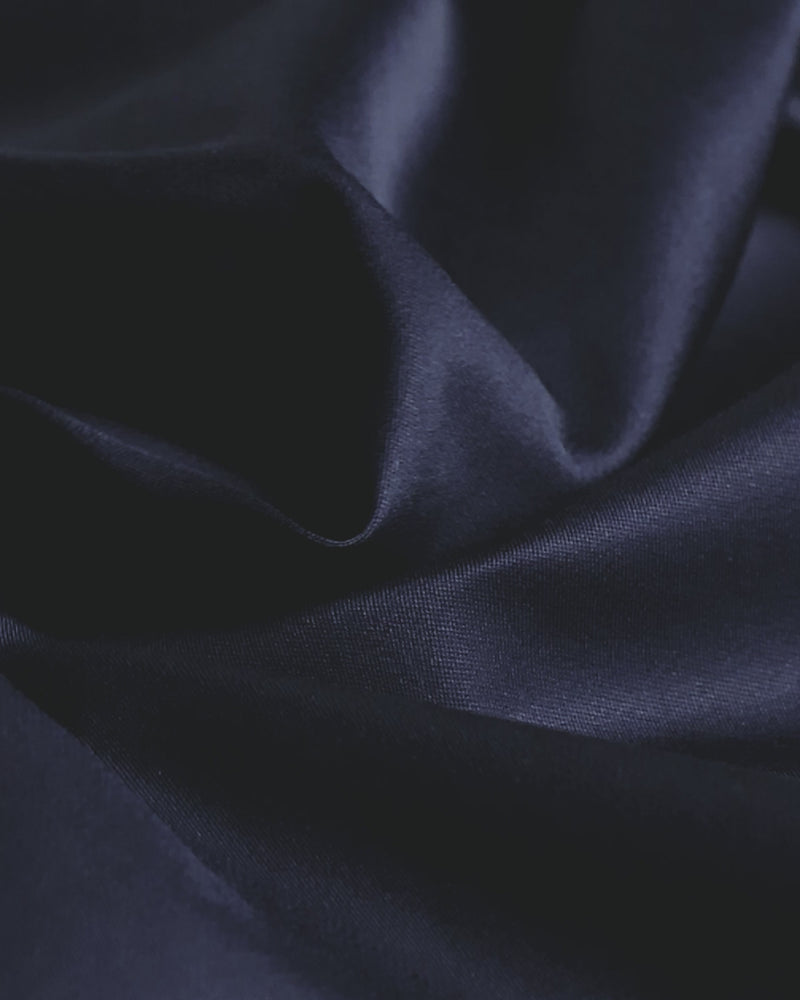 Atlas Satin Shirt - Navy