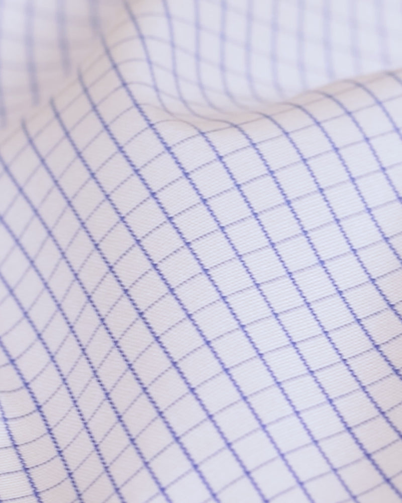 Marvella Oxford Graph Checked Shirt - Blue