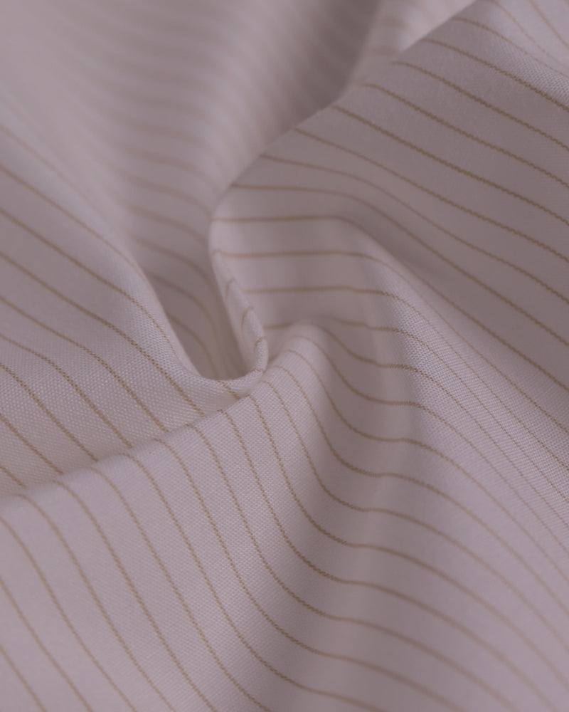 Marvella Oxford Pinstriped Shirt - Beige