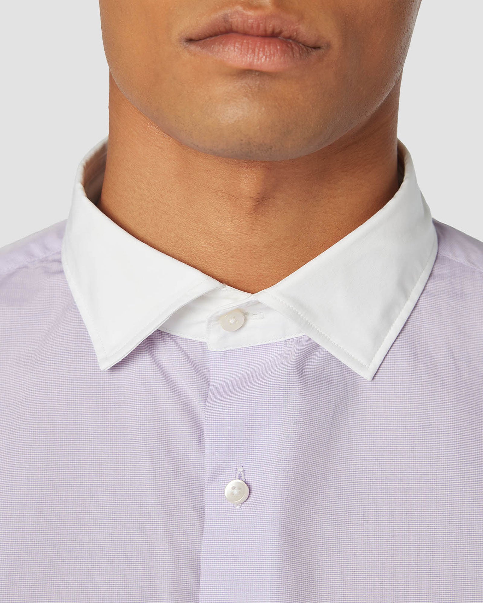 Bombay Shirt Company - Thomas Mason Mauve Vanilla Checked Shirt