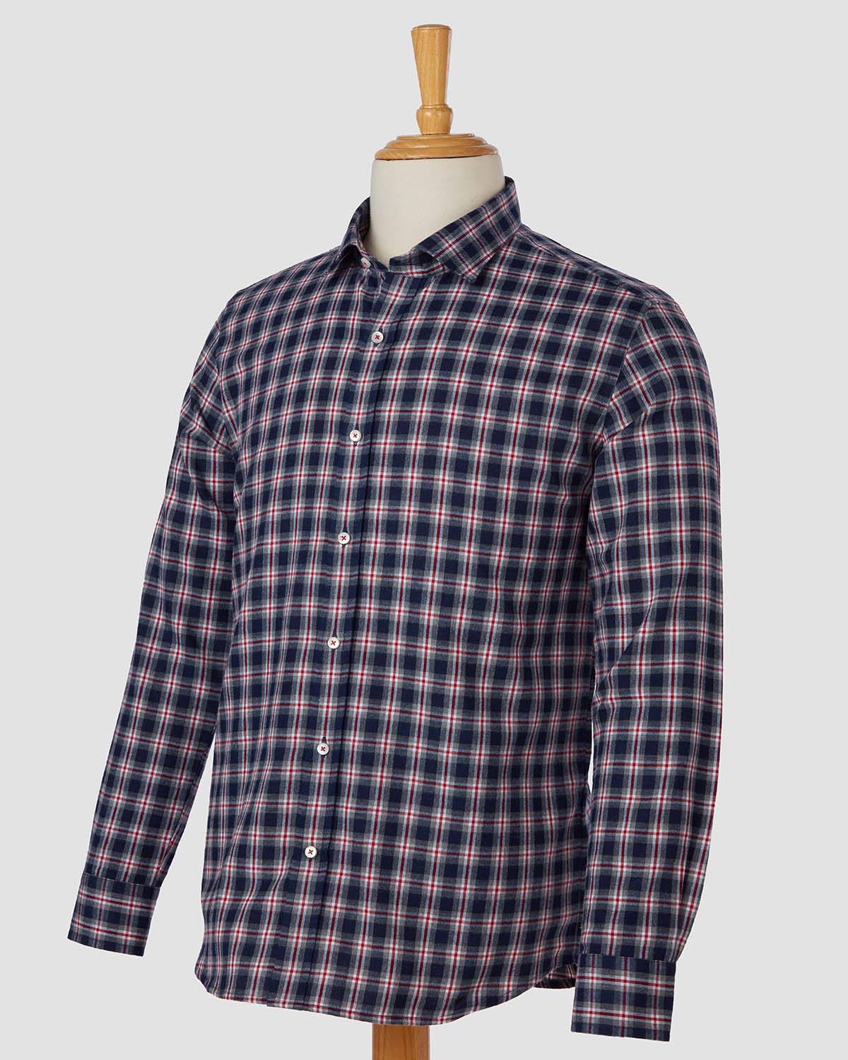 Japanese Navy Current Flannel Checked Shirt