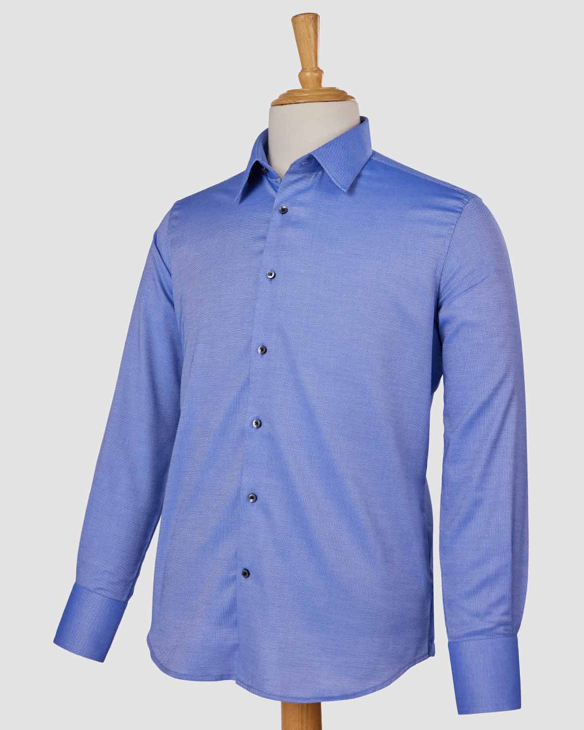 Bombay Shirt Company - Blue Slate Dobby Shirt