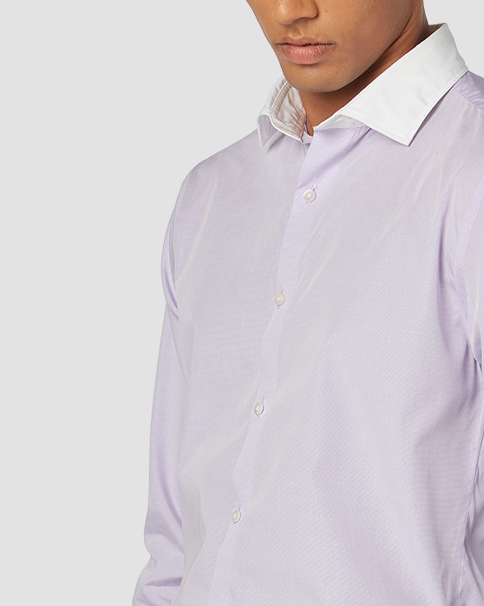 Bombay Shirt Company - Thomas Mason Mauve Vanilla Checked Shirt